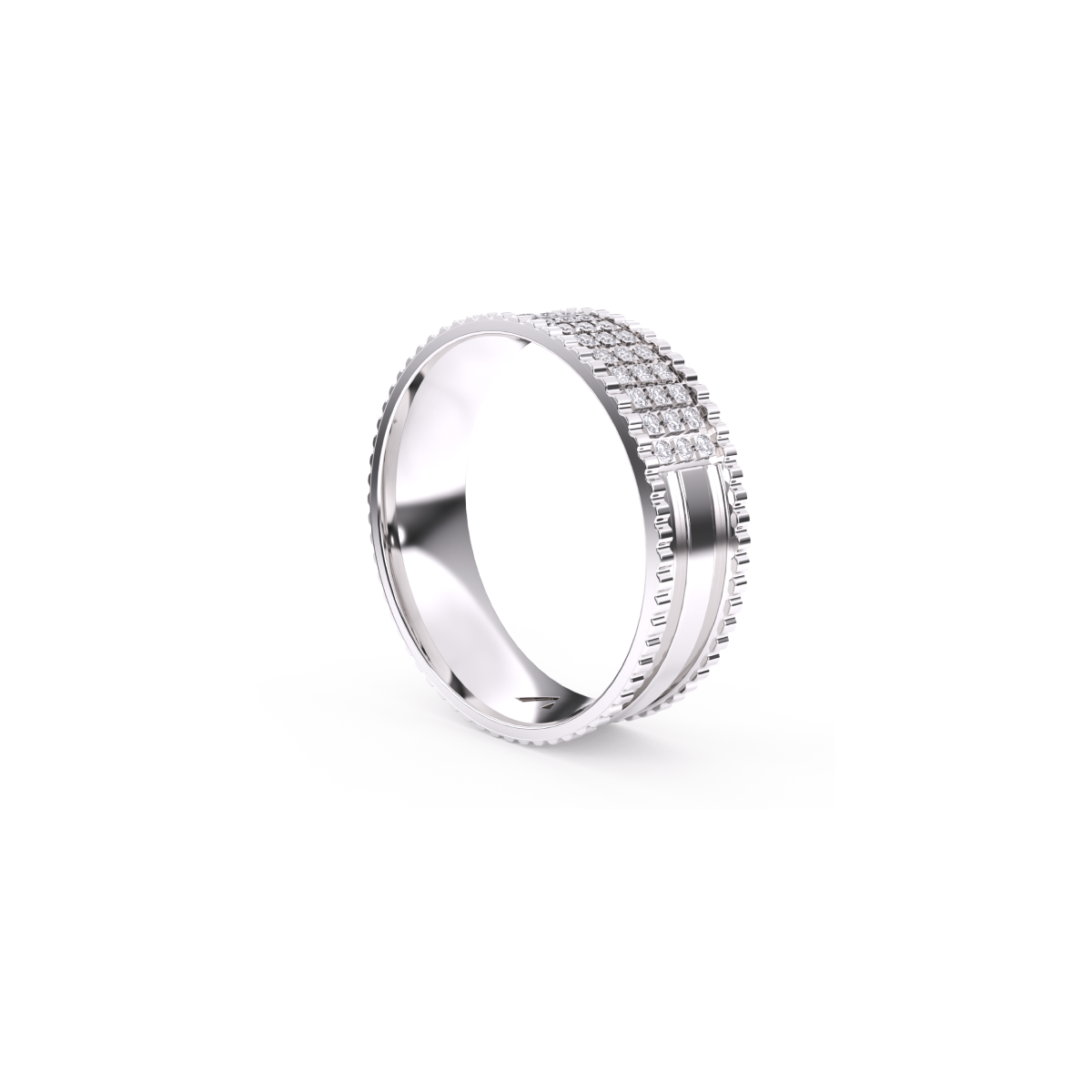 Triple Row Diamond Vintage Eternity Couple Set